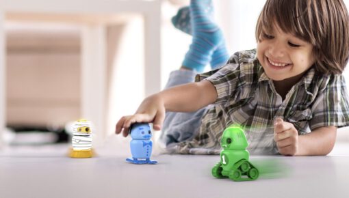 Kid playing with toys